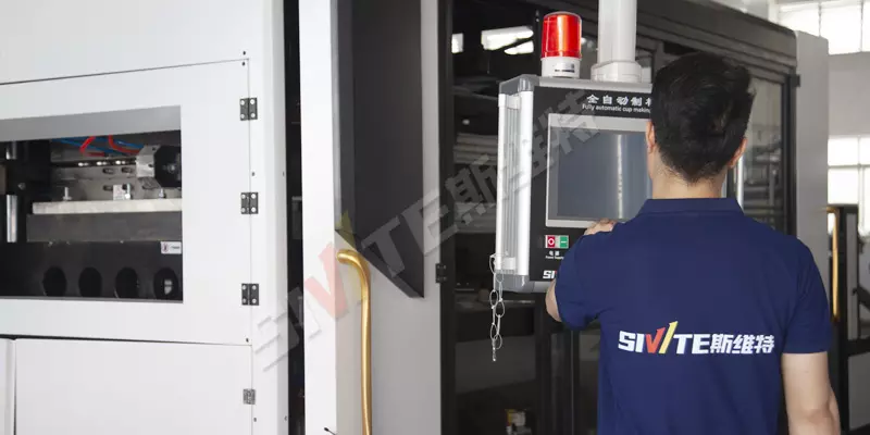 SIVITE Fully Automatic Plastic Cup Making Machine PlC Control System