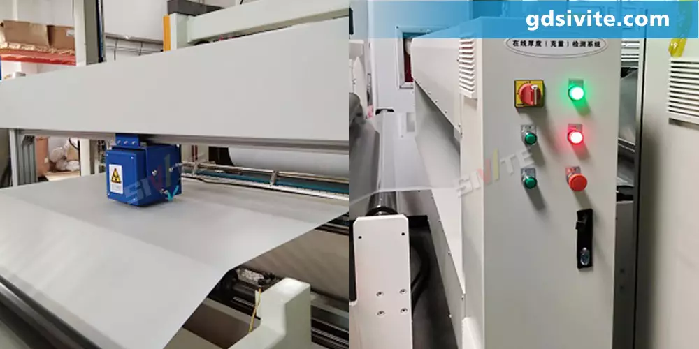 Plastic Sheet thickness and weight detection system