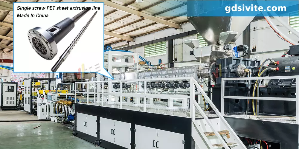 Single screw PET sheet extrusion line made in china