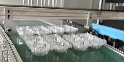 Thermoforming machine stacking robot