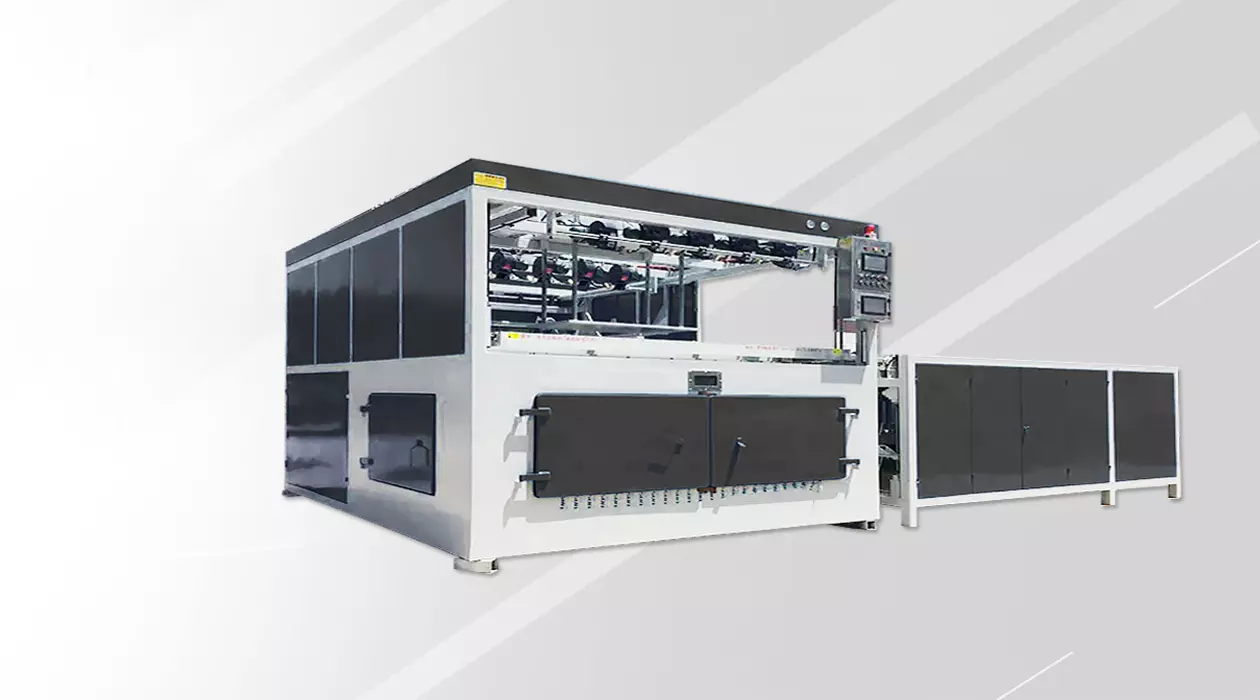 Thick sheet blister thermoforming machine
