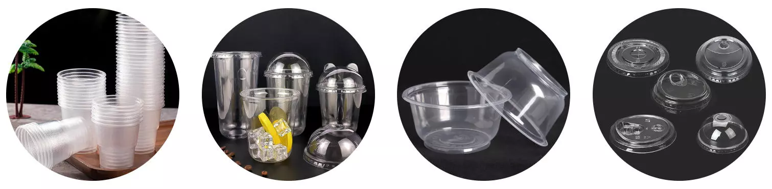 Disposable plastic cup sample